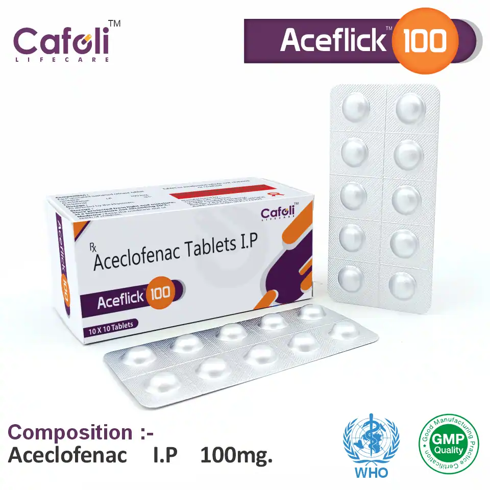 Aceclofenac 100mg Tablet PCD Franchise Opportunity